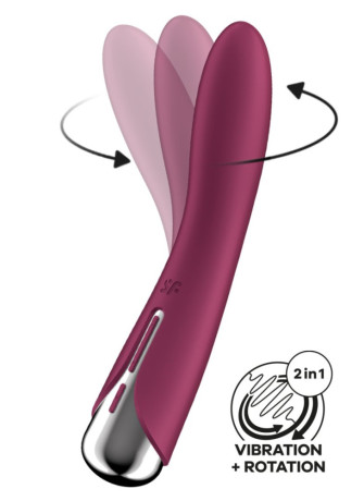 Vibromasseur USB tête rotative point G rouge Spinning Vibe 1 Satisfyer - CC597855
